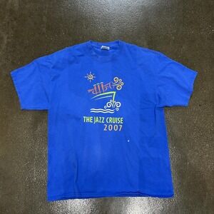 The Jazz Cruise 2007 Shirt Mens XL Blue Port & Company Graphic Tee Music